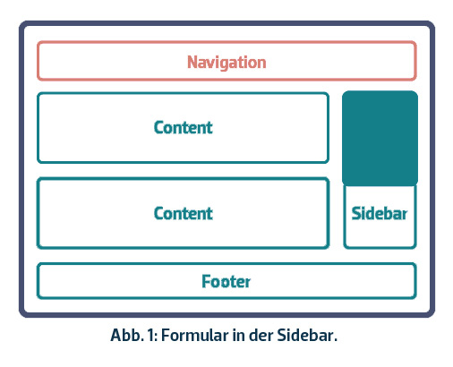 Newsletter-Formular in der Sidebar