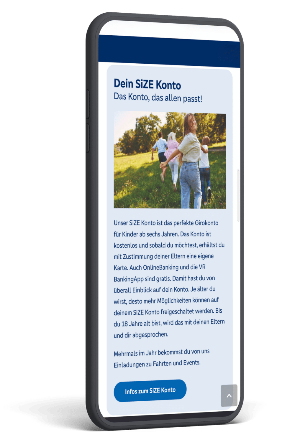 Website deine-vr-banken.de Mockup Smartphone