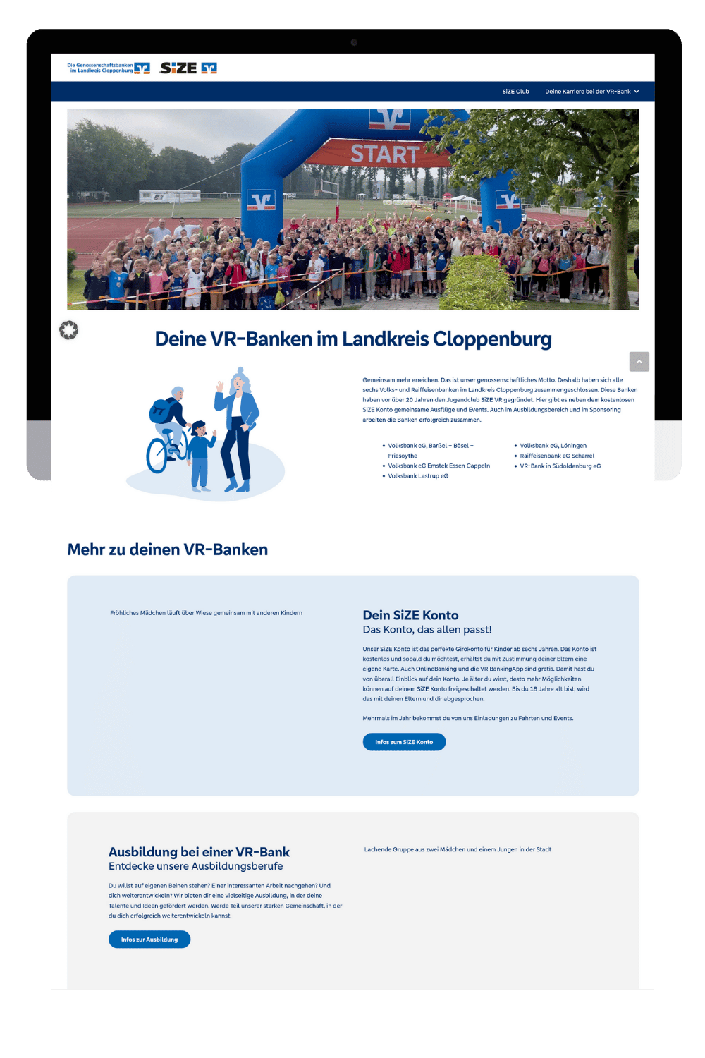 Mockup deine-vr-banken.de Website Desktop
