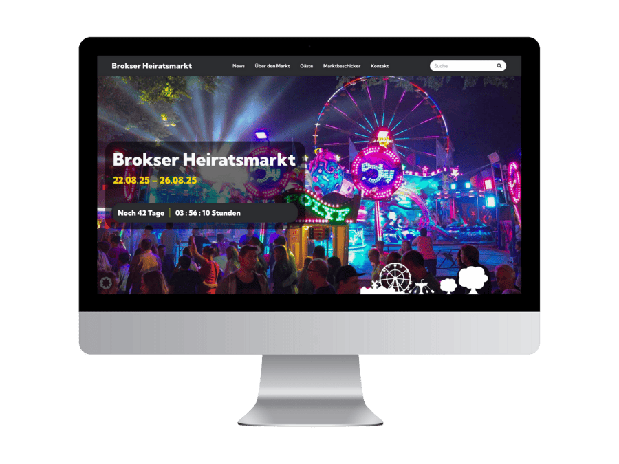 Brokser Heiratsmarkt Brokser Heiratsmarkt Website Mockup Desktop